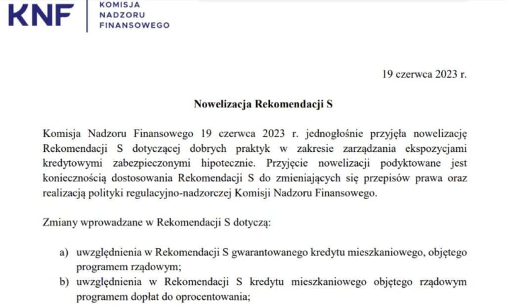 Nowelizacja Rekomendacji S