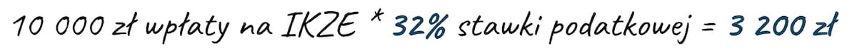IKZE przy 32% stawki podatkowej