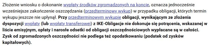 Zasady dokonania wypłaty środków zgromadzonych na koncie IKE