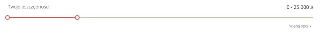 Twoje oszczędności - suwak