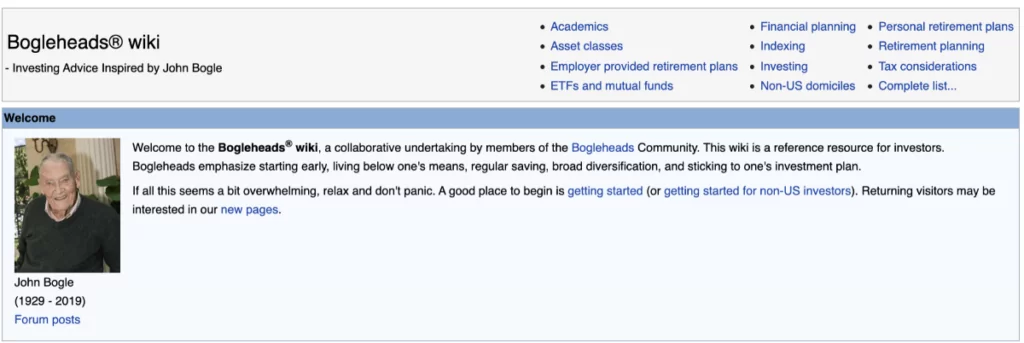 Zasady inwestowania wg Bogleheads wiki