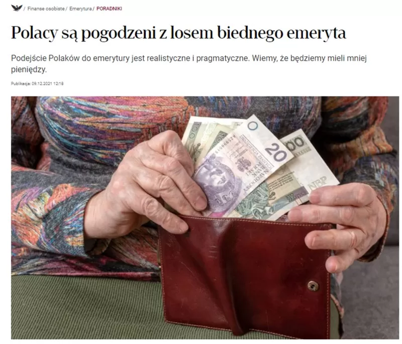 wielu Polaków ma głodową emeryturę