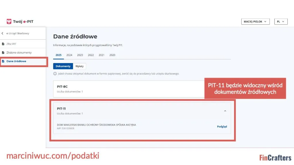 Gdzie znaleźć PIT-11 ze zwrotu IKZE