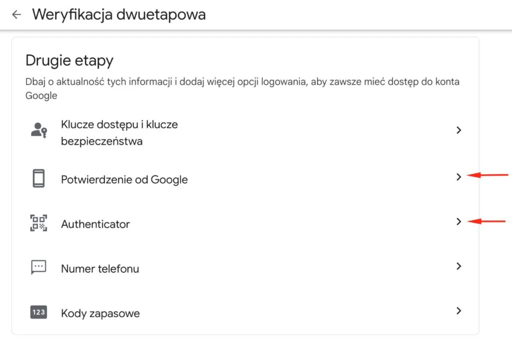 Weryfikacja dwuetapowa konta Google Weryfikacja dwuetapowa konta Google