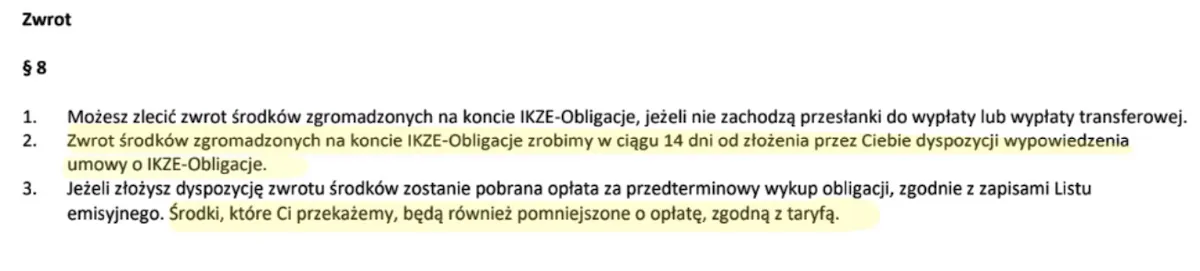 Czas trwania zwrotu środków z IKZE