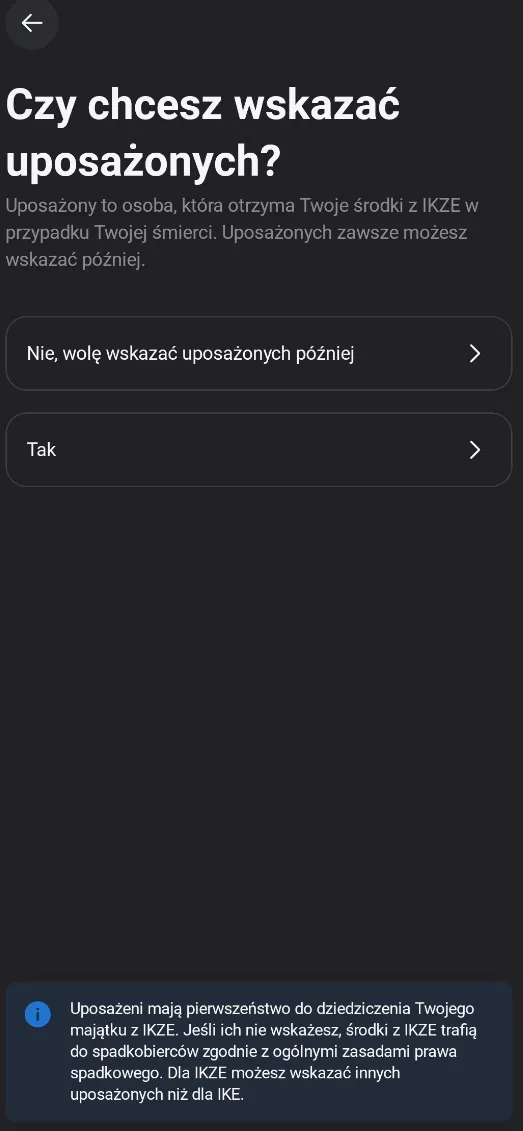 Czy chcesz wskazać uposażonych?