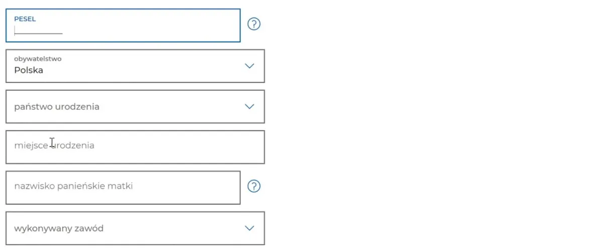 Dane klienta przy zakładaniu konta mbank Dane klienta przy zakładaniu konta mbank