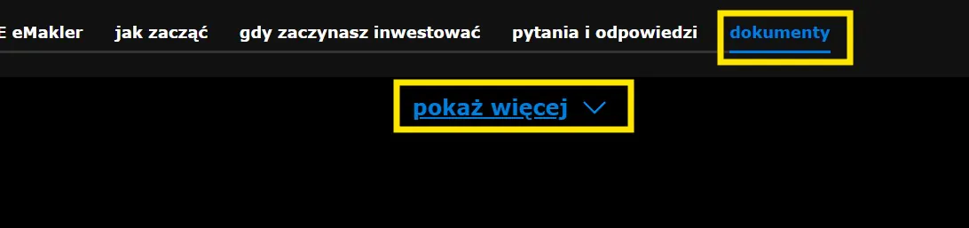 Dokumenty w eMakler Dokumenty w eMakler