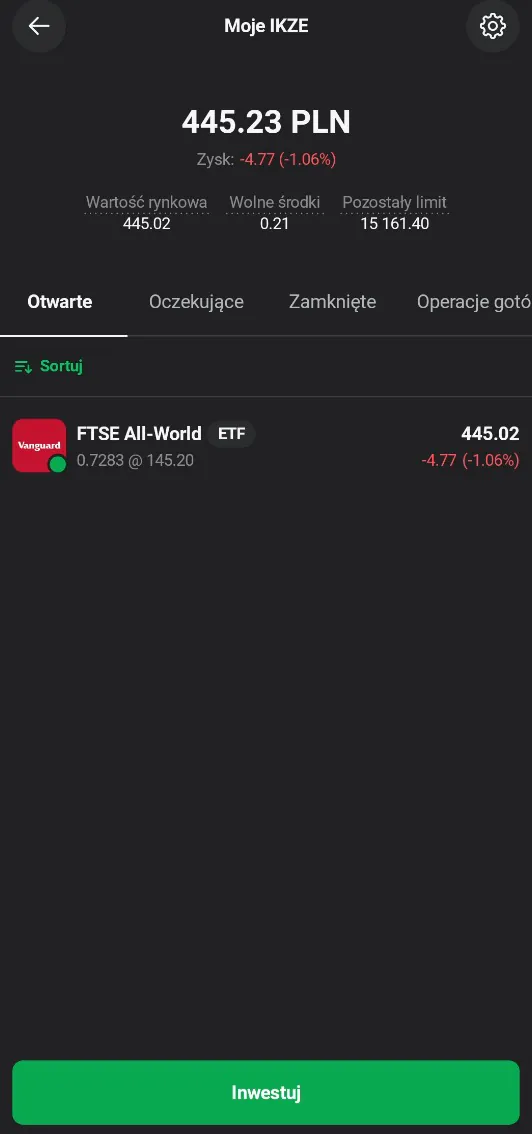 Etf w ramach IKZE na XTB