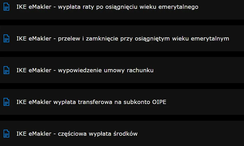 Formularze na eMakler Formularze na eMakler