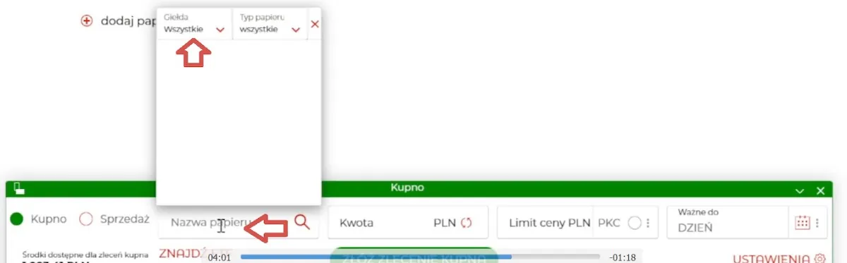 Giełda w eMakler Giełda w eMakler