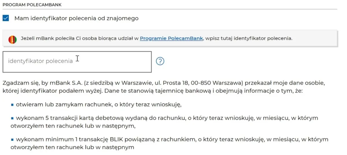 Program polecambank - identyfikator polecenia Program polecambank - identyfikator polecenia