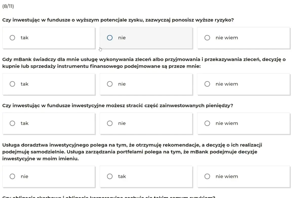 Mini quizz z wiedzy inwestycyjnej 2 Mini quizz z wiedzy inwestycyjnej 2