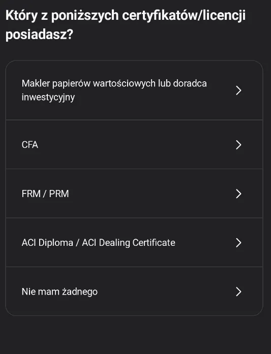 Posiadane certyfikaty i licencje 