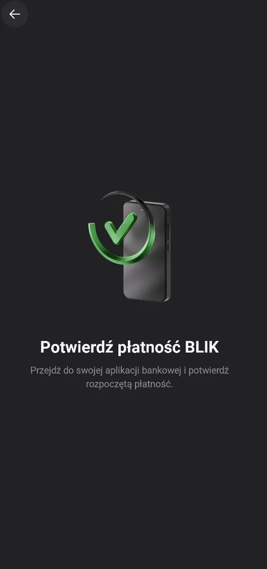 Potwierdź płatność BLIK