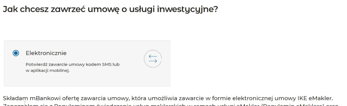 Sposób zawarcia umowy o usługi inwestycyjne Sposób zawarcia umowy o usługi inwestycyjne