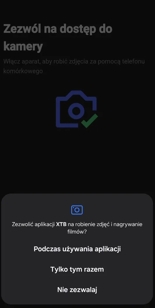 Zezwolenie na dostęp do kamery