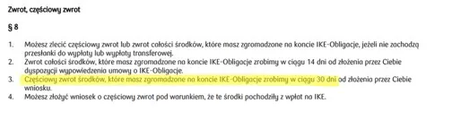 Zwrot z konta IKE-Obligacje