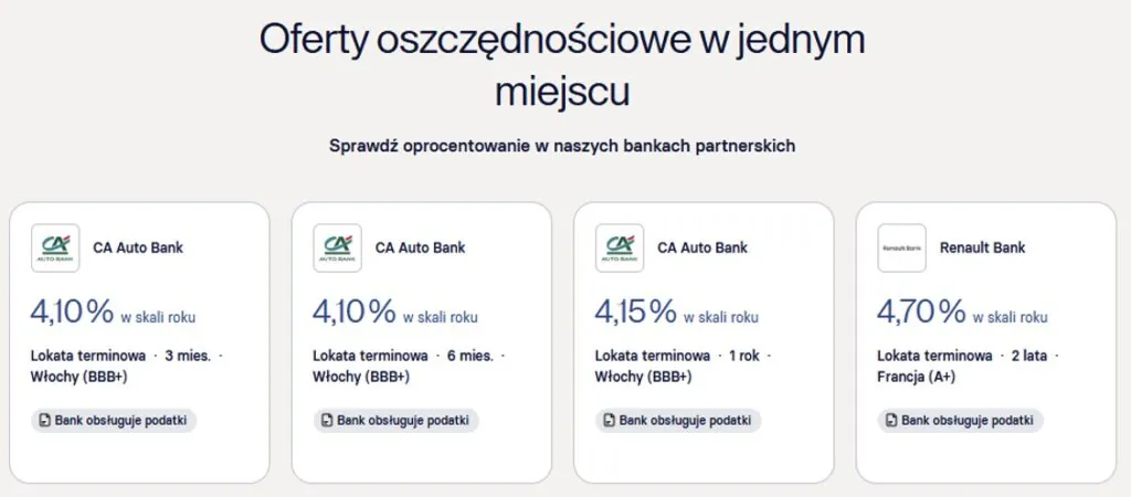 Oferty oszczędnościowe w jednym miejscu