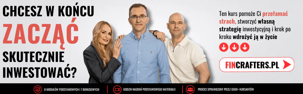 Baner kursu FinCrafters – jak zacząć skutecznie inwestować