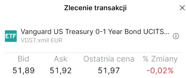 Formularz zlecenia transakcji zakupu funduszu ETF